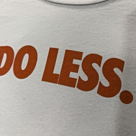 MOTHER Denim DO LESS Graphic Tee Orange on White Size Small - Picture 2 of 7